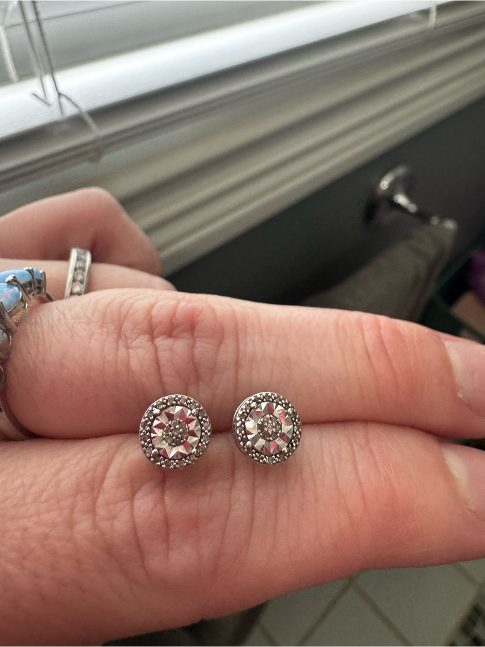 Diamond Stud Earrings - Picture 3 of 7
